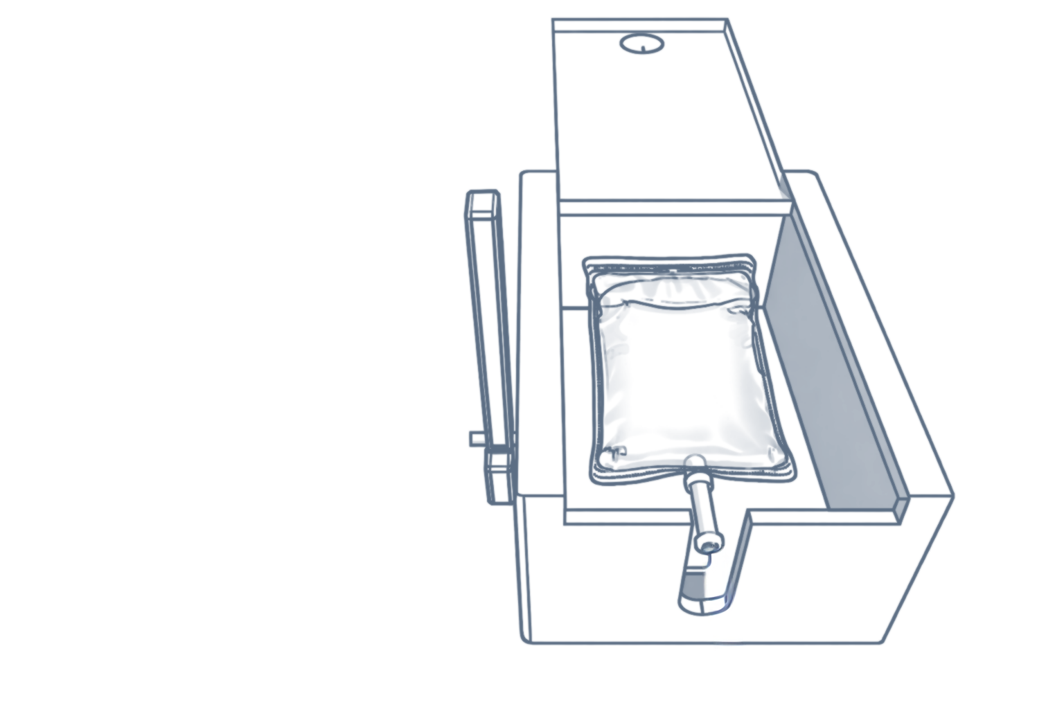 PERFU+3 open view with IV bag